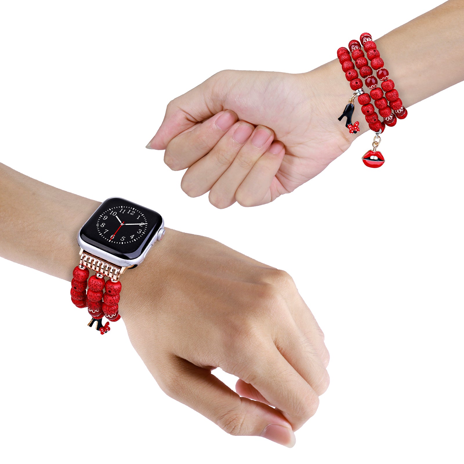 For Apple Watch Series 9 8 7 41mm 6 5 SE SE (2022) SE (2023) 4 40mm 3 2 1 38mm Beaded Watch Band Color Bodhi-shape Bracelet Replacement Strap For Apple Watch Series 9 8 7 41mm 6 5 SE SE (2022) SE (2023) 4 40mm 3 2 1 38mm Beaded Watch Band Color Bodhi-shape Bracelet Replacement Strap